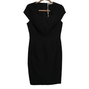 Grace Karin Black Sheath Dress Cut Out Neckline Career Cocktail Medium‎